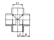 EFFAST PVC Kreuz Stück Ø 63 mm