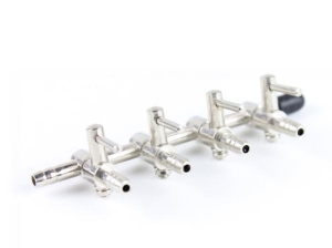 Luftventil METALL mit 4 stufenlos regelbare Abgänge Anschluss 4mm
