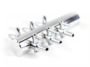 Luftventil METALL mit 6 stufenlos regelbare Abgänge Anschluss 4 / 19 mm