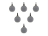 6 Stück Hi Oxygen Airstone Luftsteine rund GESINTERT Ø 50 mm Anschluss Ø 4 oder 6 mm Feinperlig