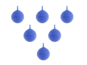 6 Luftsteine rund, Ø 50 mm. Anschluss Ø 4 oder 6 mm