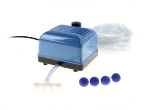 OSAGA MK 20 Teichbelüfter & Aquariumbelüfter - SET mit 4 Ausströmer 1200 Liter / Stunde
