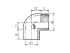 VDL (10 bar) PVC Winkel 90 Grad Ø 32 mm mit AG 3/4"