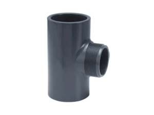 VDL (10 bar) PVC T Stück 90 Grad Ø 50 mm mit 1 x AG 1 1/2"