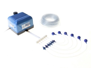AquaForte V 30 HI Flow Teichbelüfter SET mit 6 Ausströmern